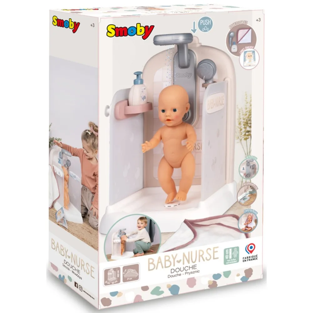 Душевая кабина Smoby Baby Nurse 220382 для куклы до 40 см с аксессуарами 220382