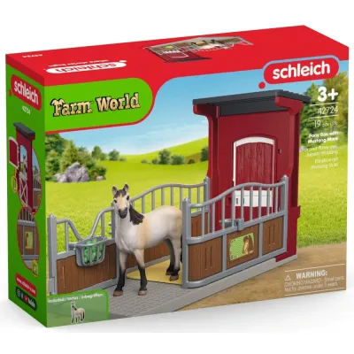 Schleich S 42724 — Стойло для пони с кобылой мустанга