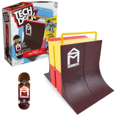 Spin Master 13896 20141010 — Tech Deck X-Connect «Vert Wall 2.0» — стартовый набор рампы с фингербордом SK8MAFIA 20141010