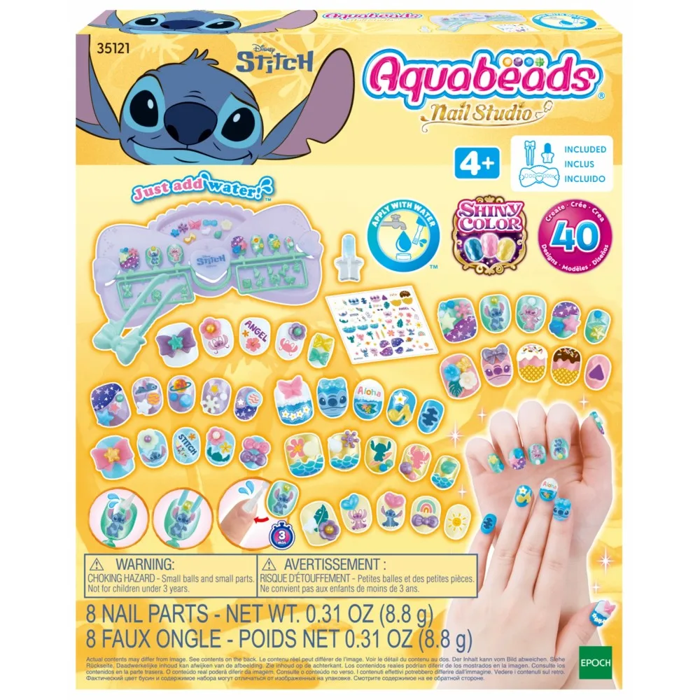 Epoch 35121 — Творческий набор Aquabeads Nail Studio Дизайн ногтей Stitch 35121