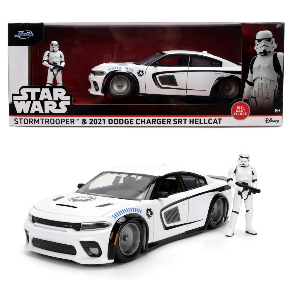 Jada Toys 3364783 — Металлическая машинка 2021 Dodge Charger SRT Hellcat 1:24 + фигурка Штурмовик Star Wars 3364783
