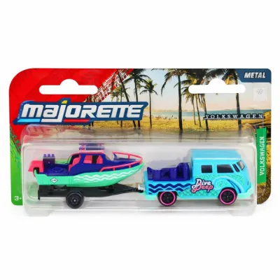 Набор Majorette Volkswagen T 4102000 43 1:64 с кемпинговым прицепом 4102000