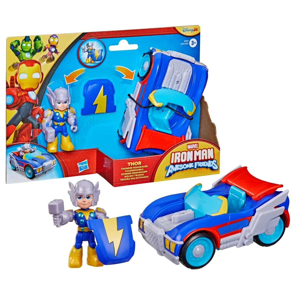 Hasbro G2692 — Машинка Thunder Roadracer с фигуркой Тора Marvel: Железный человек и суперкоманда G2692