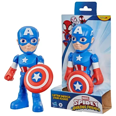 Hasbro G2462 — Большая фигурка «Капитан Америка» 23 см Спайди и его удивительные друзья G2462