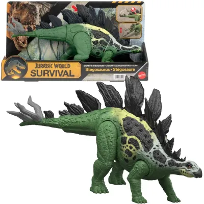 Mattel JGB92 JKL85 — Динозавр Стегозавр 35,5 см, гигантская атака Мир Юрского периода JKL85