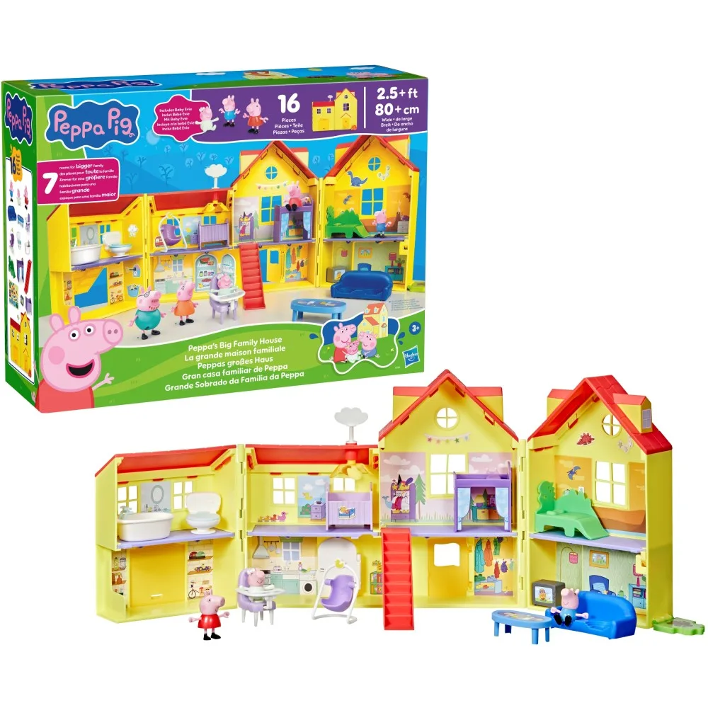 Hasbro G0508 — Игровой набор большой дом Пеппы с 3 фигурками Свинка Пеппа G0508