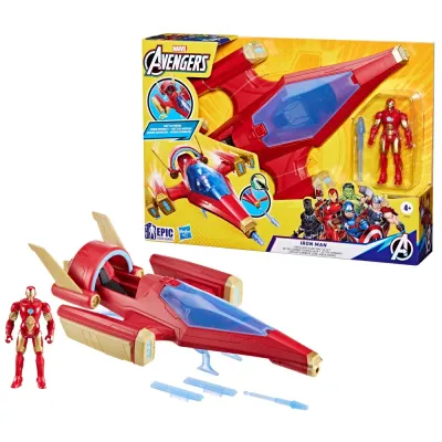 Hasbro F9329 — Боевой самолёт Repulsor Blast с фигуркой Железного человека Мстители F9329