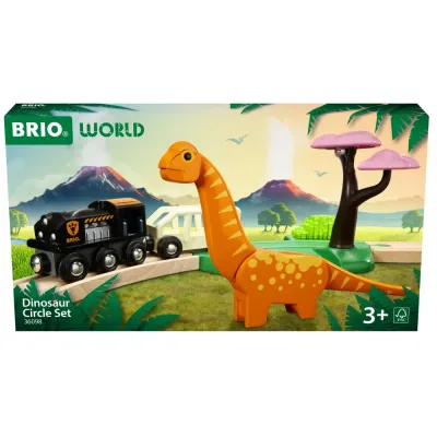 BRIO 36098 «Железная дорога Dino, базовый набор с динозавром, 12 деталей» 36098