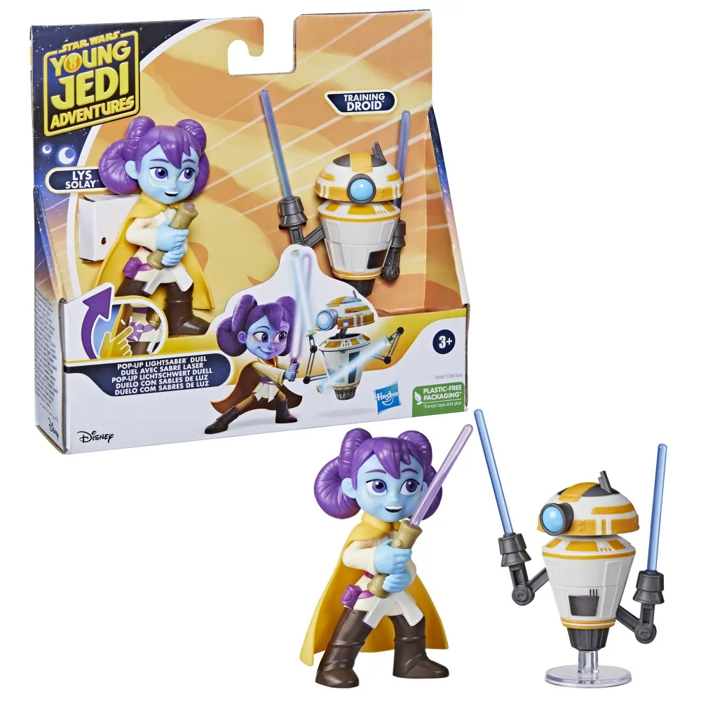 Hasbro F7961 F8008 — Набор из 2 фигурок «Лис Солей и тренировочный дроид» Pop-Up Приключения юных джедаев F8008