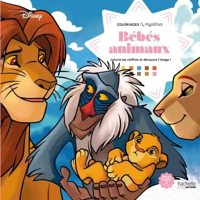 Hachette раскраска по номерам DISNEY - Grand carré mystères Disney - Bébés animaux