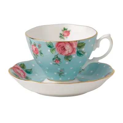 Royal Albert Чашка Polka с блюдцем 180 мл POLBLU26135