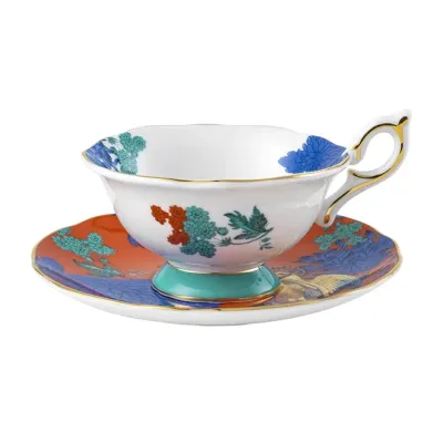 Wedgwood Чайная чашка Wonderlust 140 мл с блюдцем Золотой попугай 1057271