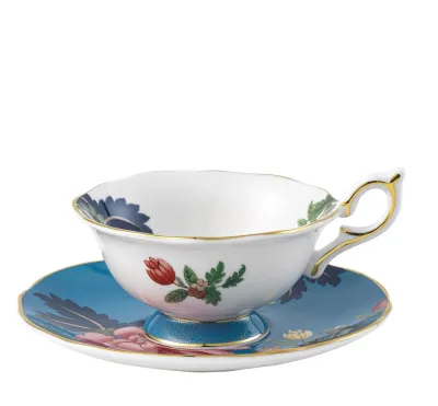 Wedgwood Чайная чашка Wonderlust 140 мл с блюдцем Сапфировый сад 1057269
