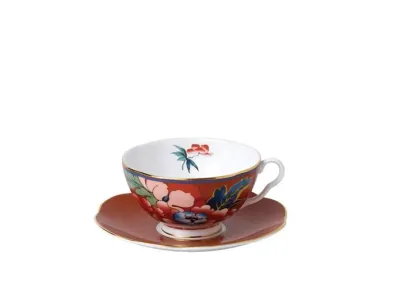 Wedgwood Чайная чашка с блюдцем Paeonia Blush Red 320 мл 40032094