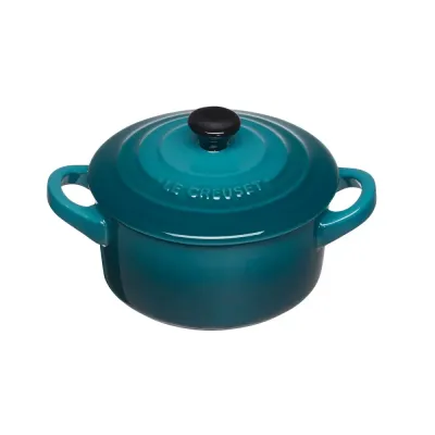 Le Creuset Мини-кокотница глубиной 10 см, бирюзовый цвет. 71901-10642