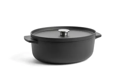 KitchenAid Овальная чугунная сковорода для жарки 30 см 5,6 л матовая черная EAN 4895156688303