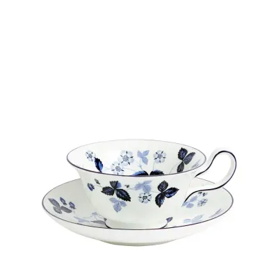 Wedgwood Чайная чашка Wild Strawberry 177 мл с блюдцем Ink Blue EAN 701587481632
