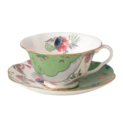 Wedgwood Чайная чашка с блюдцем Бабочка зеленая 180 мл EAN 091574178745