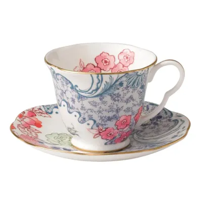 Wedgwood Чайная чашка с блюдцем Бабочка розовая 180 мл EAN 091574178776