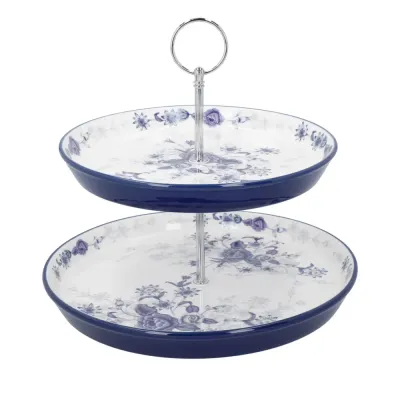 Kitchen Craft London Pottery 26 см 1-ярусный стеклянный поднос Голубая роза EAN 5057982075347