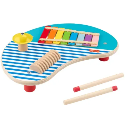 Fisher Price HXT91 — Музыкальный столик Fisher-Price деревянный с инструментами