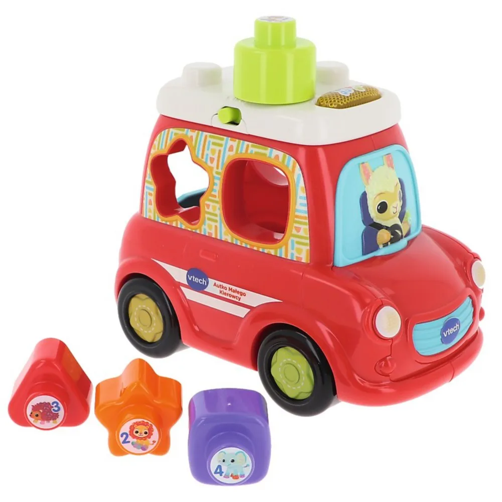 Развивающая машинка VTech 61487 Маленький водитель со светом и звуком для малышей от 12 месяцев