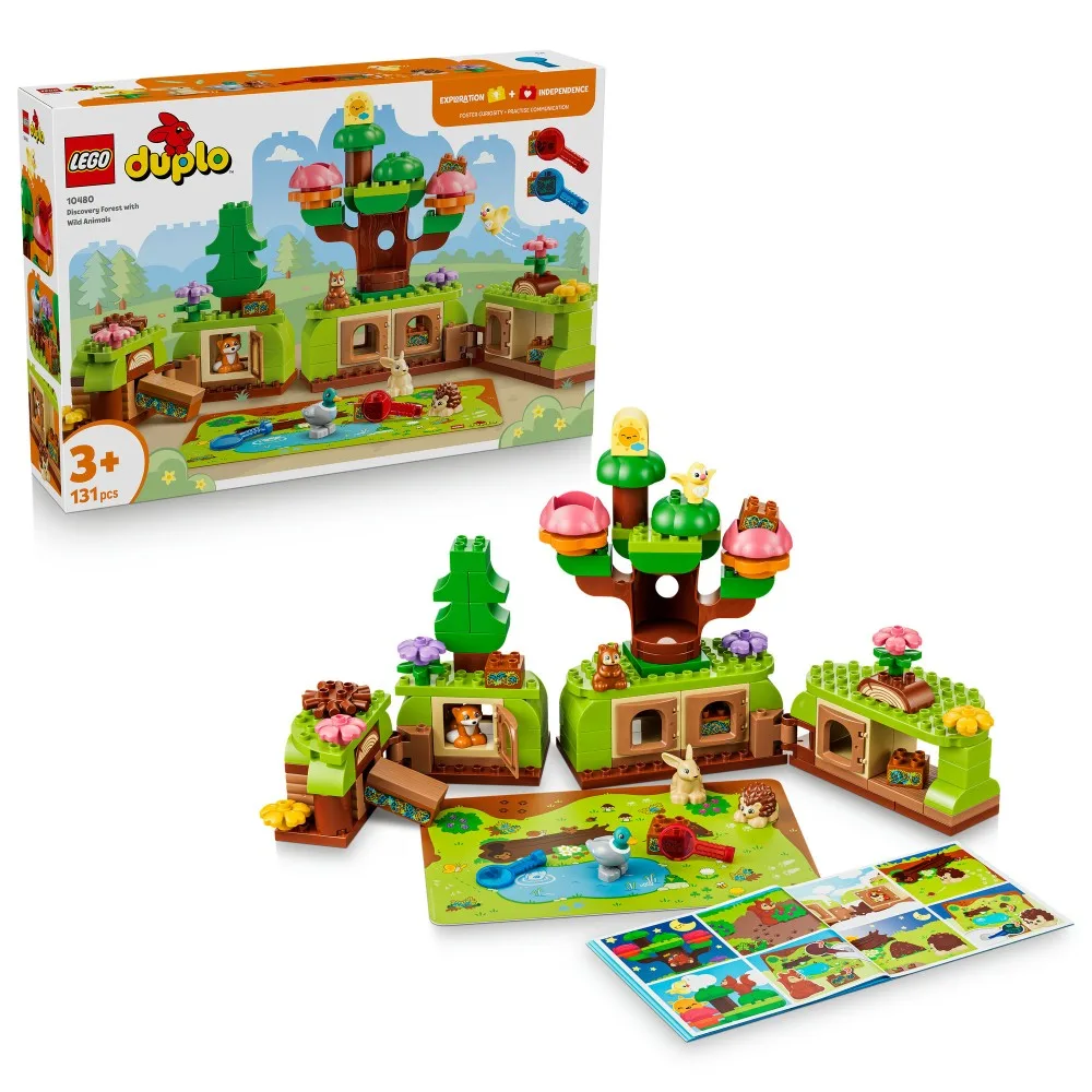Конструктор LEGO DUPLO Town 10480 Лес первооткрывателей с дикими животными