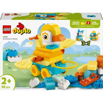 Конструктор LEGO DUPLO 10448 Зверушки на колёсах 3 в 1