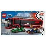 Конструктор LEGO City 60445 Грузовик Формулы 1 с болидами RB20 и AMR24 — фото 2