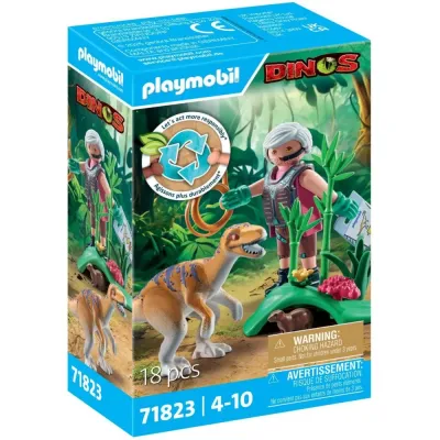 Playmobil Dinos 71823 Динозавр Велоцираптор 18 деталей