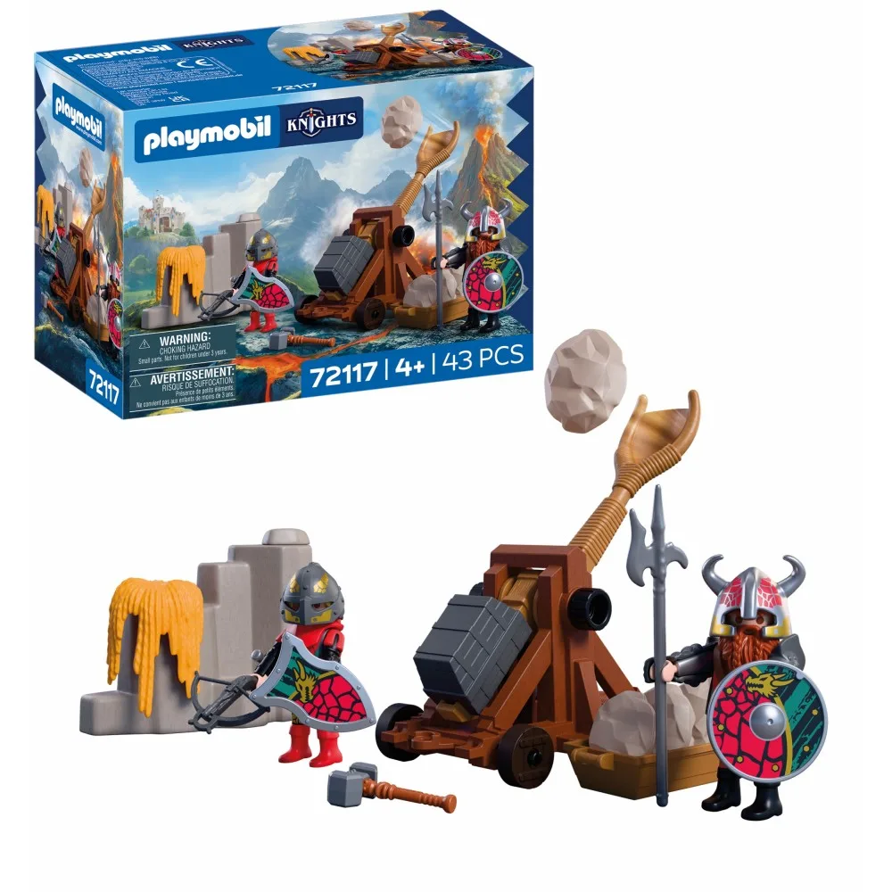 Playmobil Knights 72117 Катапульта рыцаря герба Лев 43 детали