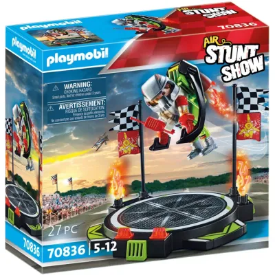 Игровой набор Playmobil 70836 Воздушное каскадёрское шоу Реактивный ранец 70836 27 деталей