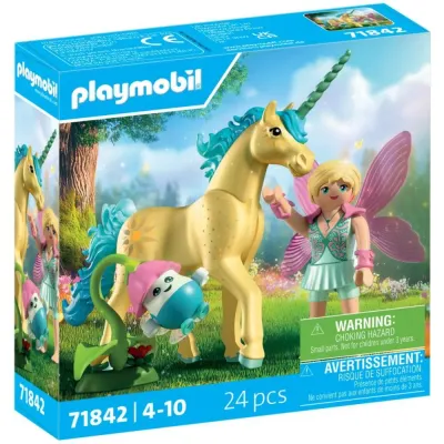Игровой набор Playmobil 71842 Коллекционный единорог Sunshine Blossom с феей 71842 24 детали