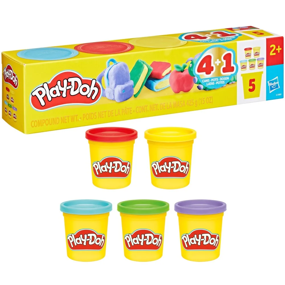 Hasbro G1860 — Набор с пластилином Play-Doh Снова в школу набор из 5 тюбиков G1860