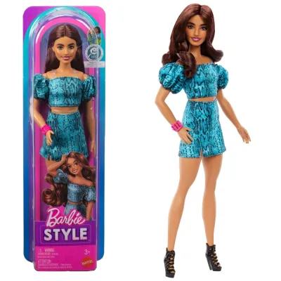 Mattel JJN63 — Модная кукла Barbie Style номер 250 в бирюзовом костюме JJN63