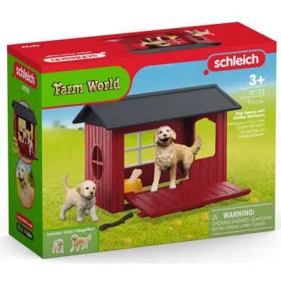 Schleich S 42722 — Будка для собак с золотистыми ретриверами