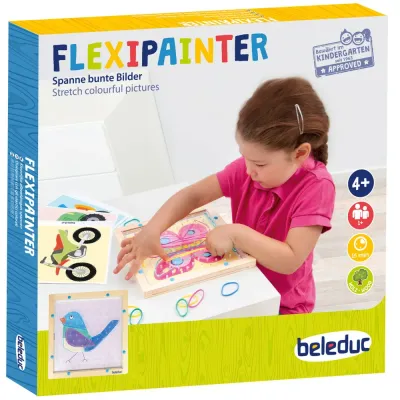 Beleduc 21120X «Flexipainter» — деревянная доска-головоломка с резинками, 34 детали 21120X