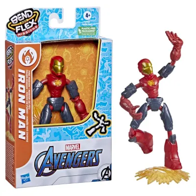 Hasbro F4008 F4964 — Гибкая фигурка Железного человека Bend and Flex 15 см Fire Mission Мстители F4964