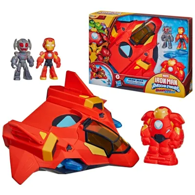 Hasbro G1994 — Игровой набор «Самолёт Iron Jet» с бронёй и 2 фигурками Мстители G1994