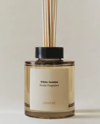 Zara Home Аромадиффузор White Jasmine 200 мл, тростниковые палочки микадо, аромат цветочный, Розовый