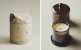 Zara Home Свеча ароматическая C dre pic 140 г, растительный воск, аромат древесный, Коричневый — фото 1