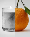 Zara Home Свеча ароматическая Incense & Orange 155 г, растительный воск, аромат восточный древесный, Коричневый — фото 1