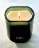 Zara Home Свеча ароматическая Sea Salt & Cedar 220 г, растительный воск, аромат древесный, Коричневый — фото 1
