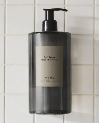 Zara Home Жидкое мыло Dark Amber 500 мл для рук и тела, парфюмированное, аромат восточный древесный