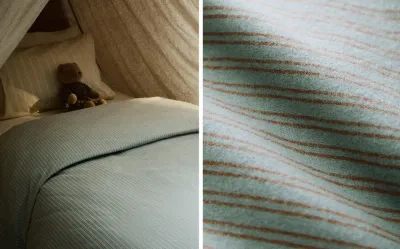 Пододеяльник Zara Home фланель, хлопок 100%, в полоску, 2611/088