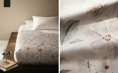 Пододеяльник Zara Home сатин, хлопок 100%, с цветочным принтом, 6166/088