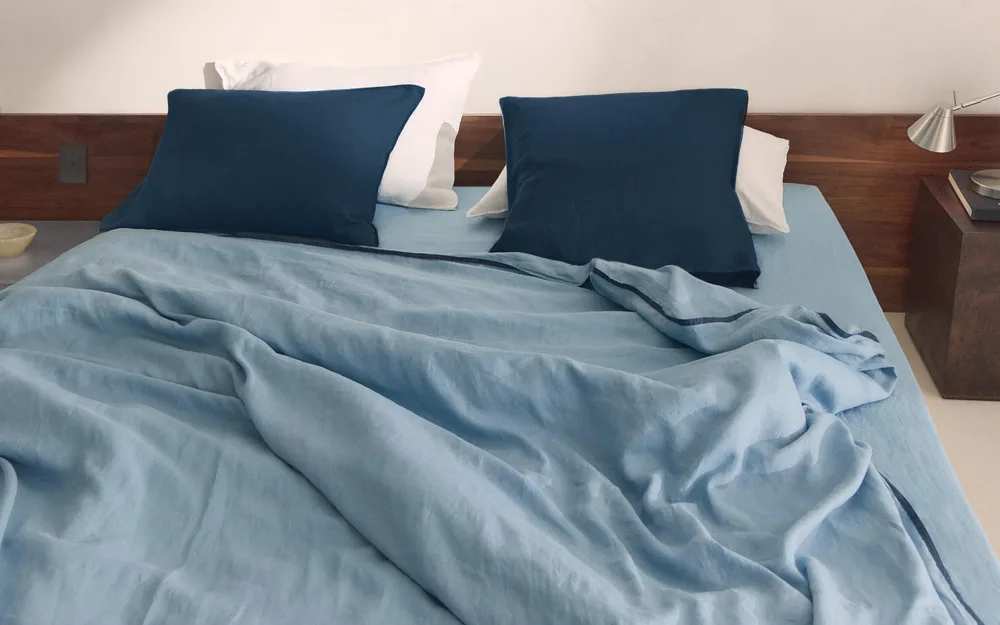Пододеяльник Zara Home хлопок, лён 100%, однотонный, 4126/088