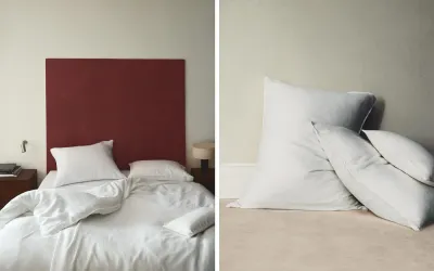 Пододеяльник Zara Home хлопок, лён 100%, однотонный, 6150/088