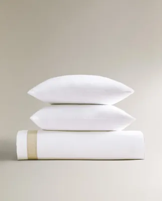 Пододеяльник Zara Home, хлопок 95%, лён 6%, однотонный, 9136/088