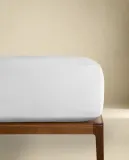 Простыня на резинке Zara Home перкаль, хлопок 100%, однотонный, 0020/095 — фото 1